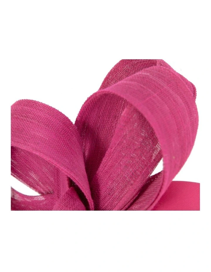 Abaca Loops S288F Racing Fascinator in Fuchsia image 3