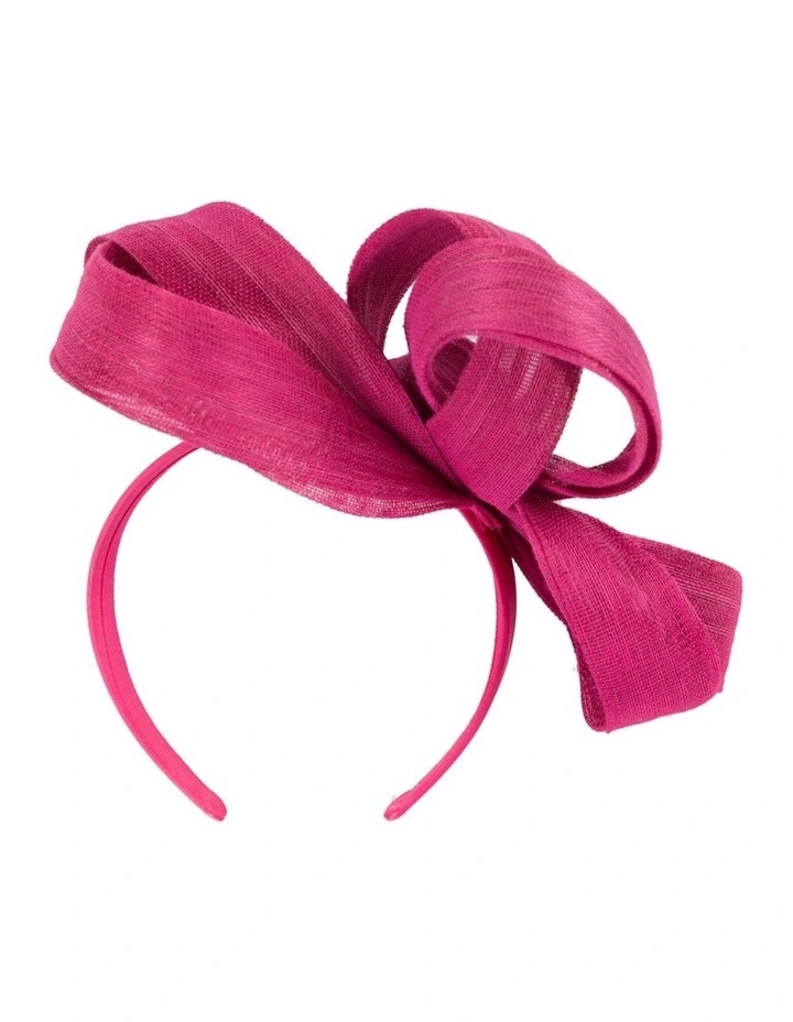 Abaca Loops S288F Racing Fascinator in Fuchsia image 4