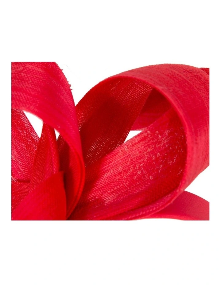Abaca Loops S288R Racing Fascinator in Red image 3