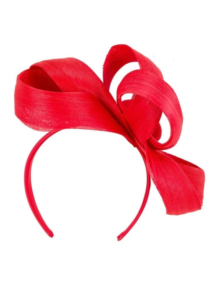 Abaca Loops S288R Racing Fascinator in Red image 4