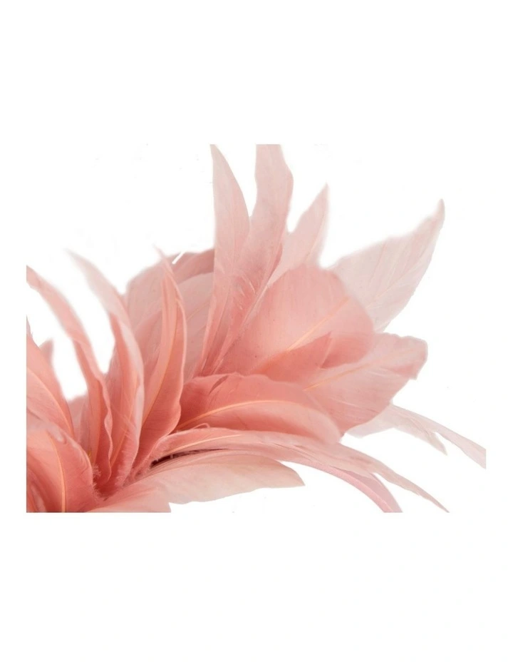 Feather MA893DP Fascinator Headband in Dusty Pink image 3