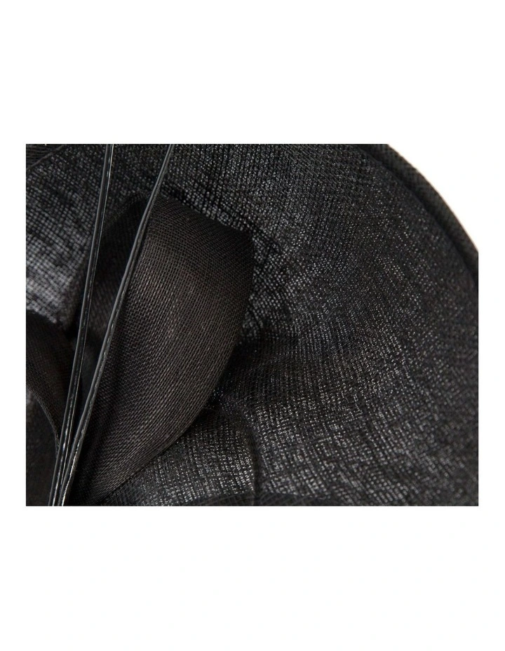 Large Sinamay MA872B Fascinator Headband in Black image 3