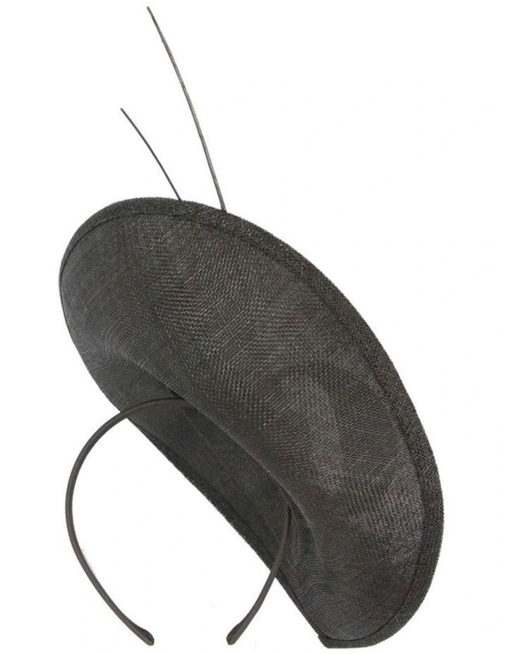 Large Sinamay MA872B Fascinator Headband in Black image 4