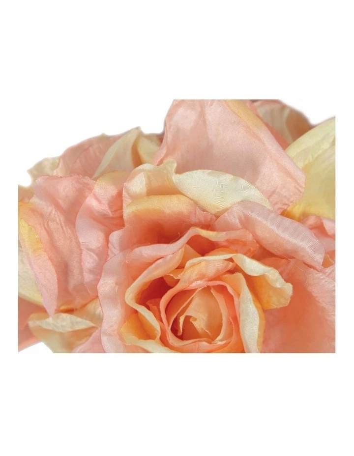 Large Flower MA887PIY Fascinator Headband in Pink And Yellow image 3