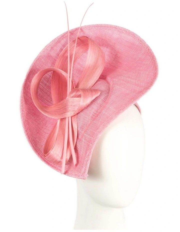 Large Sinamay MA872DP Fascinator Headband in Dusty Pink image 2