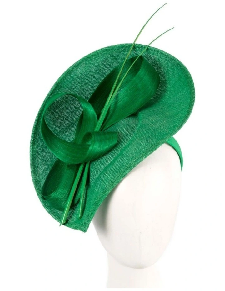 Large Sinamay MA872GRN Fascinator Headband in Green image 2