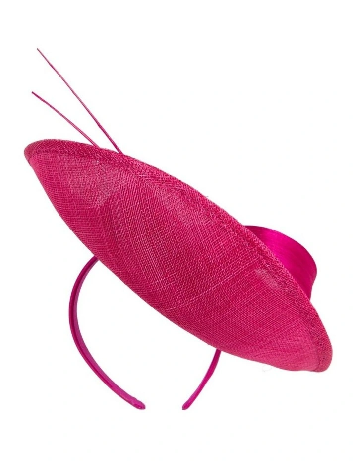 Large Sinamay MA872F Fascinator in Fuchsia image 4