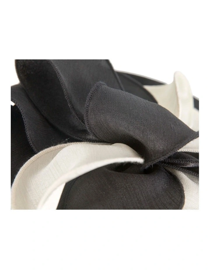 Shantung MA989BC Fascinator in Black And Cream image 3
