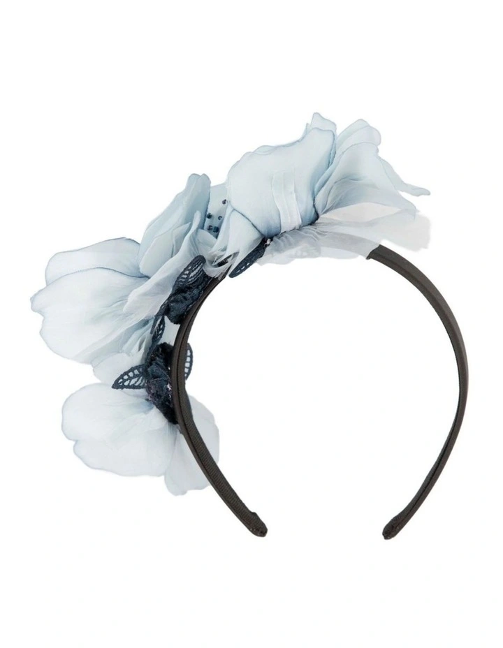 Flower S257BL Headband Fascinator in Navy/Blue image 4