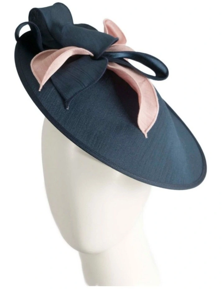 Shantung MA989NPI Fascinator in Navy/Pink image 2