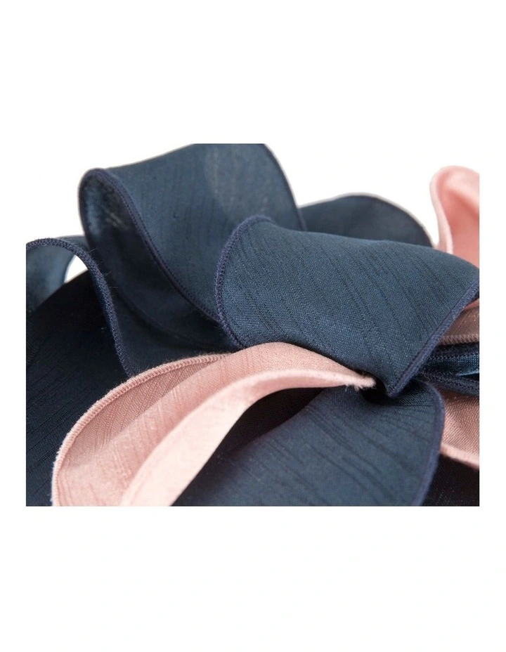 Shantung MA989NPI Fascinator in Navy/Pink image 3