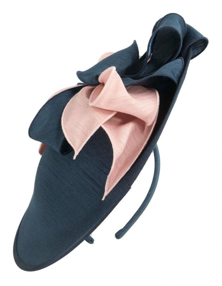 Shantung MA989NPI Fascinator in Navy/Pink image 4