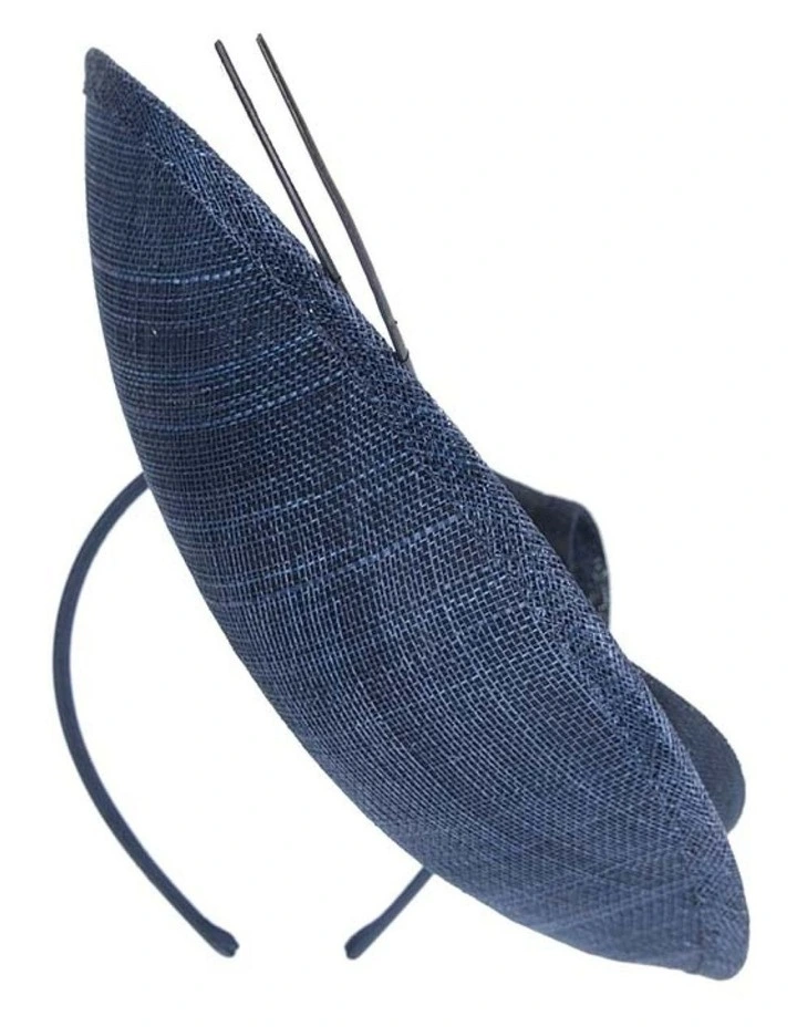 Large Sinamay MA872N Fascinator in Navy image 6