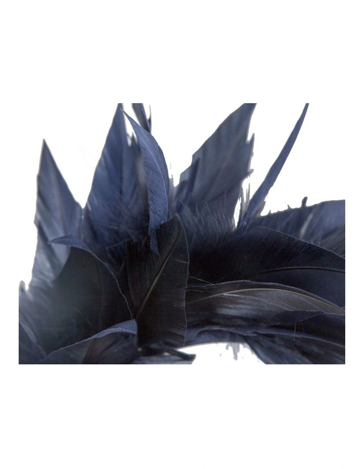 Feather MA893N Fascinator Headband in Navy image 3