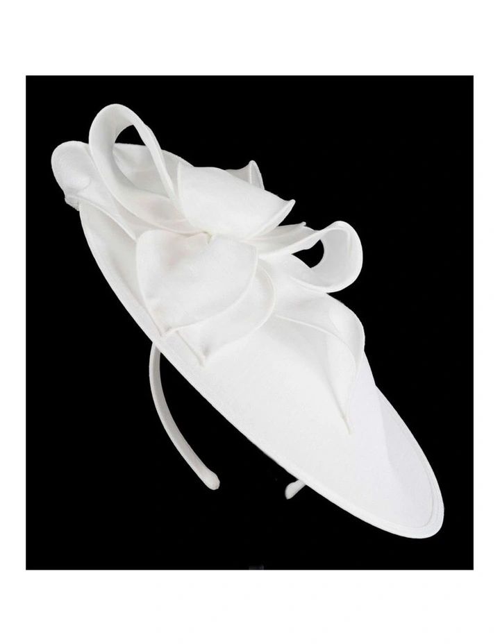 Shantung MA989WHT Fascinator in White image 1