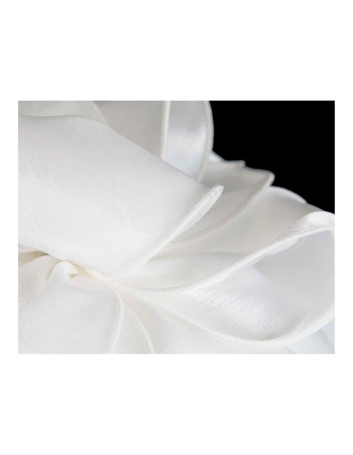 Shantung MA989WHT Fascinator in White image 3