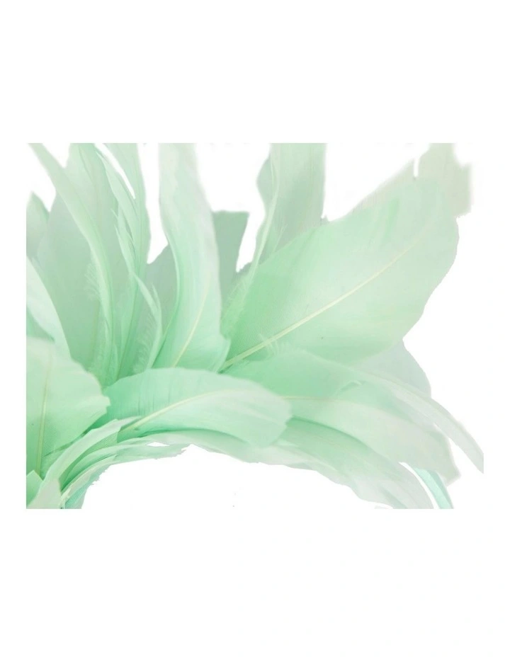 Feather MA893MI Fascinator Headband in Mint image 3