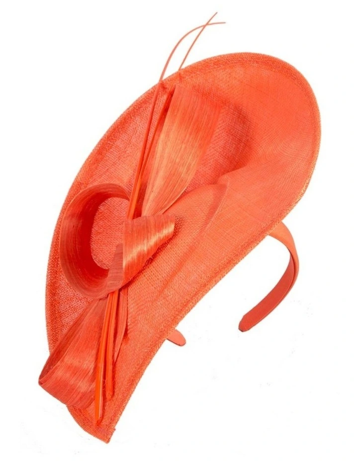 Large Sinamay MA872OR Fascinator in Orange image 1