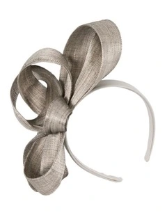 Abaca Loop S288S Racing Fascinator in Silver