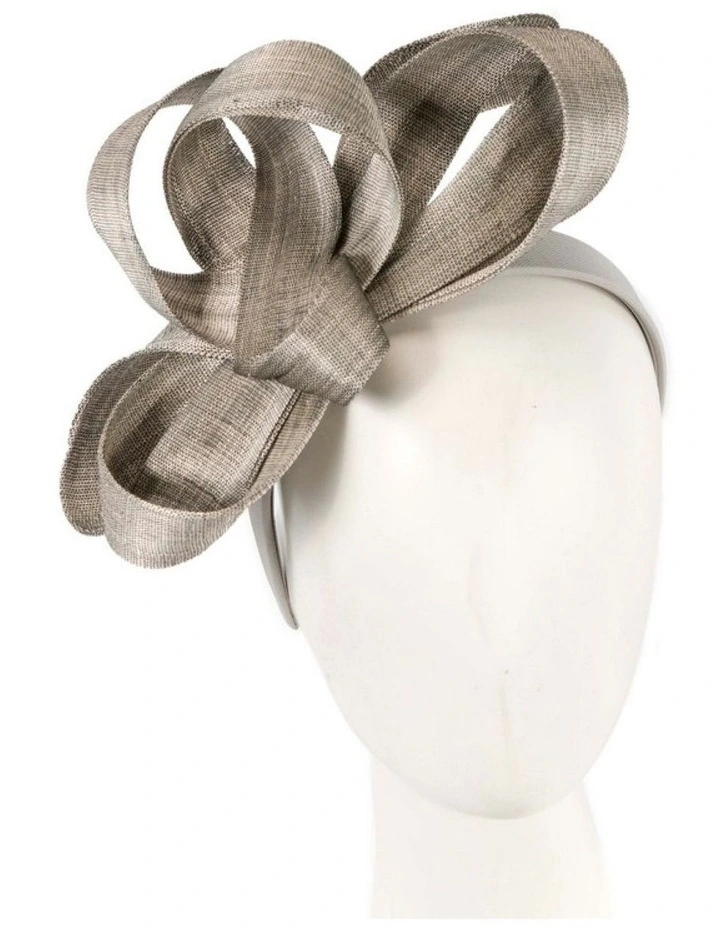 Abaca Loop S288S Racing Fascinator in Silver image 2
