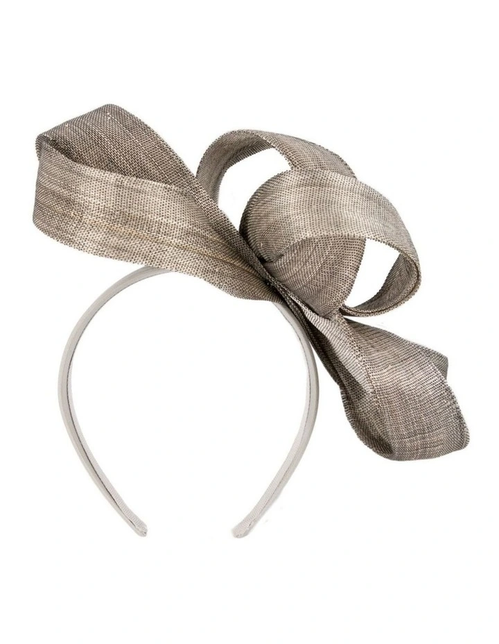 Abaca Loop S288S Racing Fascinator in Silver image 4