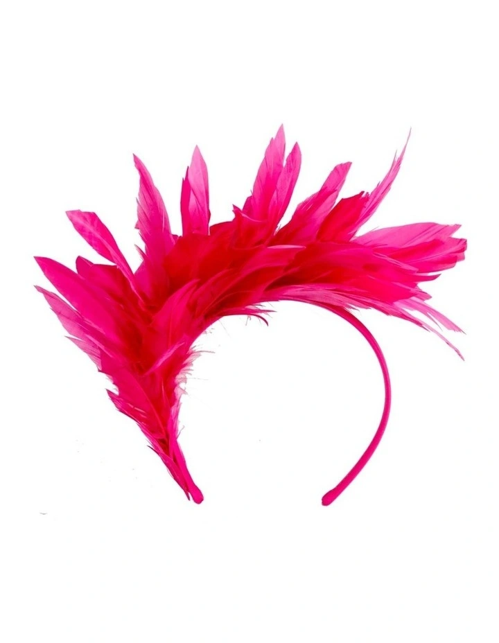 Feather MA893F Fascinator Headband in Fuchsia image 1