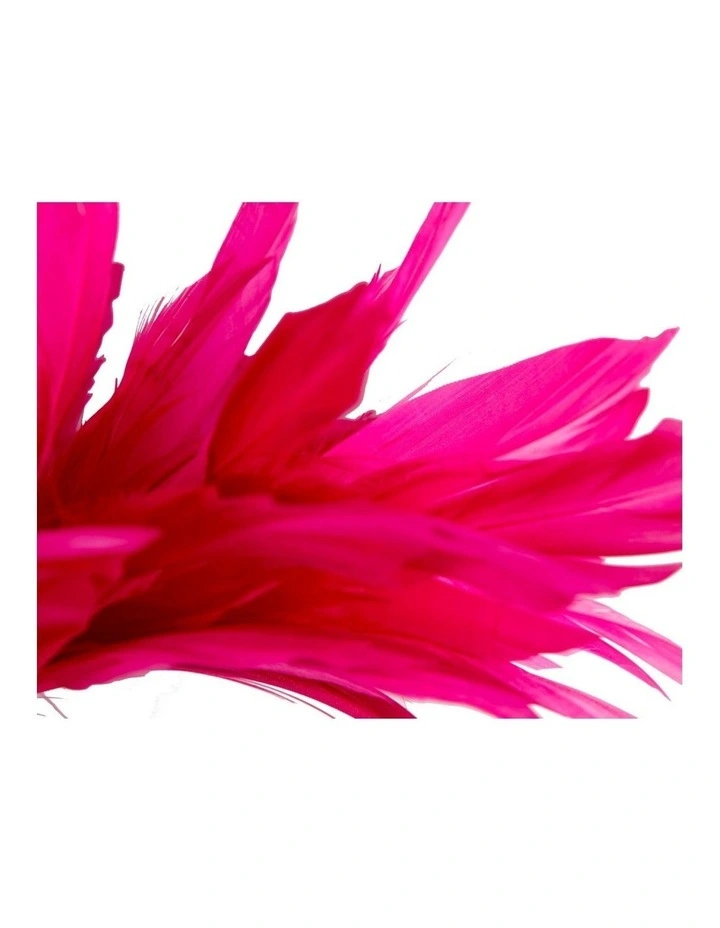 Feather MA893F Fascinator Headband in Fuchsia image 3