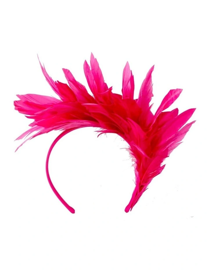 Feather MA893F Fascinator Headband in Fuchsia image 4