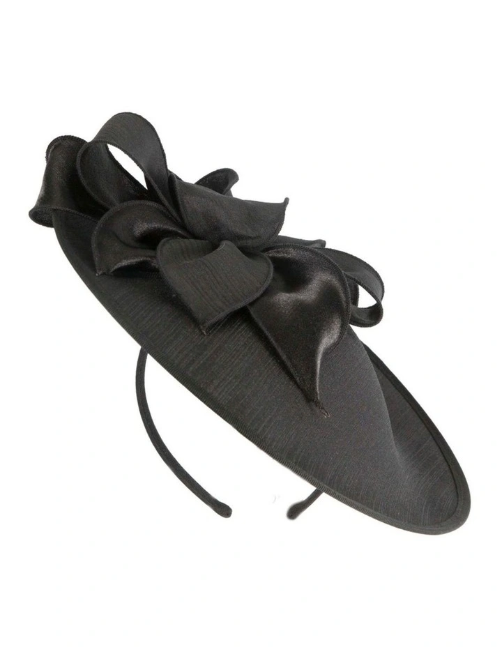 Shantung Plate MA989B Fascinator in Black image 1