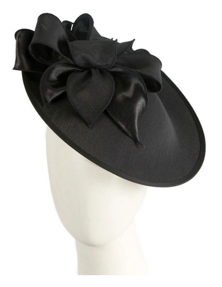 Shantung Plate MA989B Fascinator in Black image 2