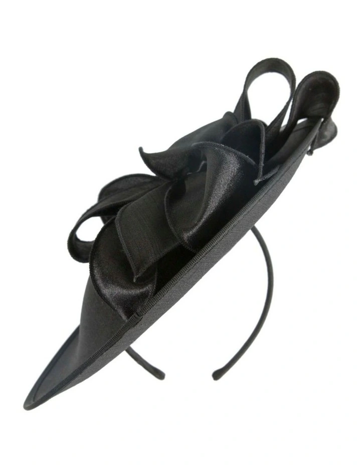 Shantung Plate MA989B Fascinator in Black image 5