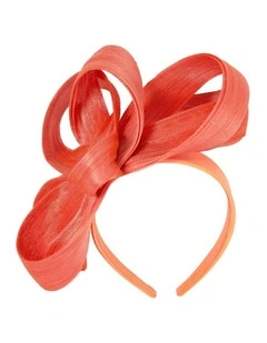 Abaca Loops S288OR Racing Fascinator in Orange