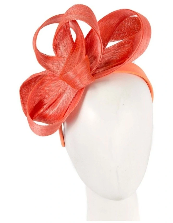 Abaca Loops S288OR Racing Fascinator in Orange image 2