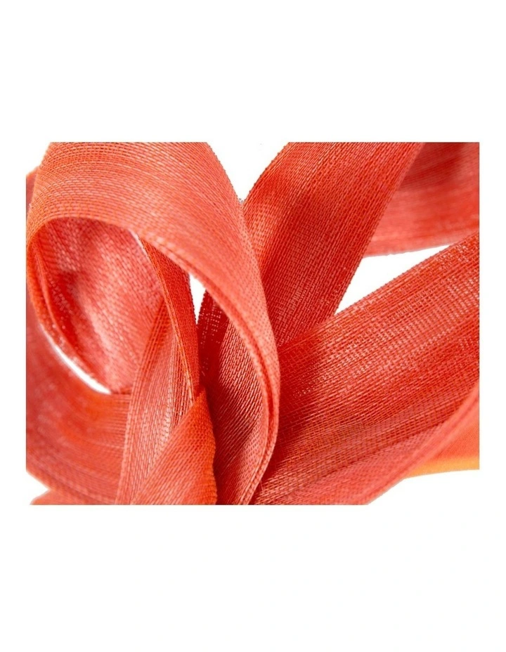Abaca Loops S288OR Racing Fascinator in Orange image 3