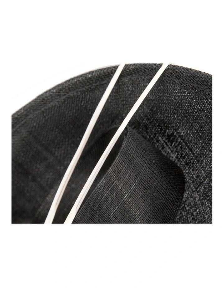 Large Sinamay MA872BW Fascinator in Black/White image 3