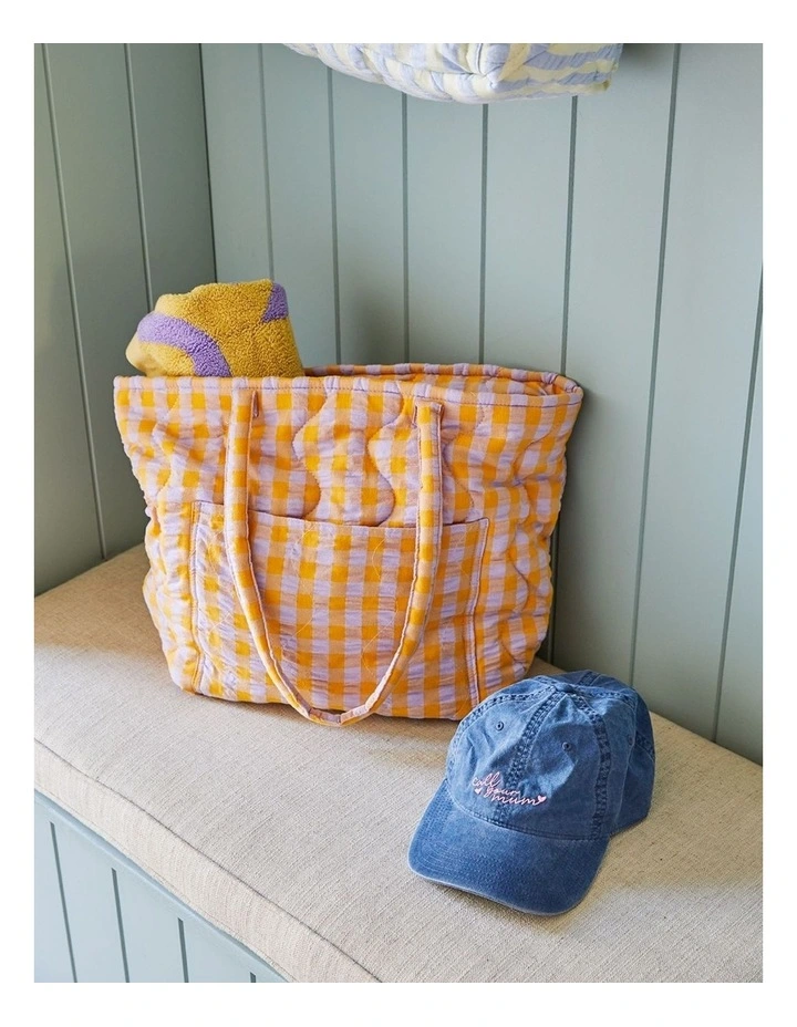 Kumquat Bloom Seersucker Quilted Bag image 4