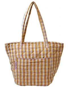 Seersucker Quilted Bag in Mango
