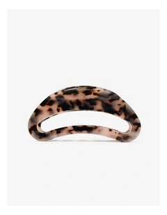 Oval Tortoise Shell Hair Claw Clip in Light Tort