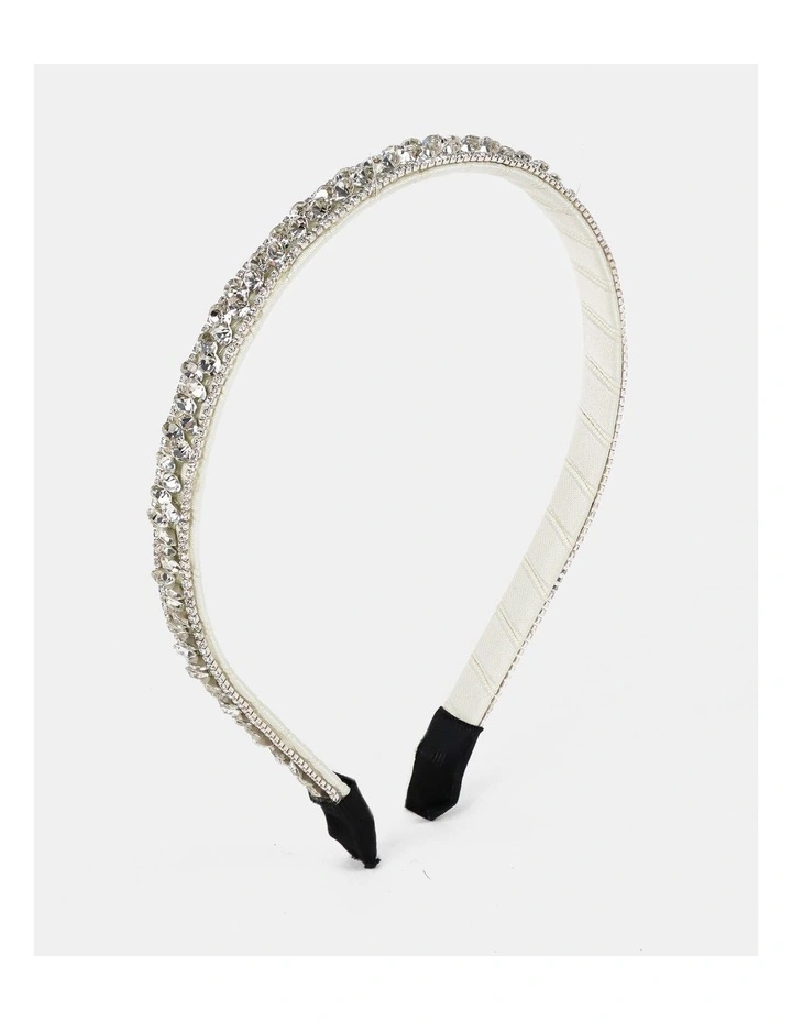 Olivia Crystal Headband in Silver image 1
