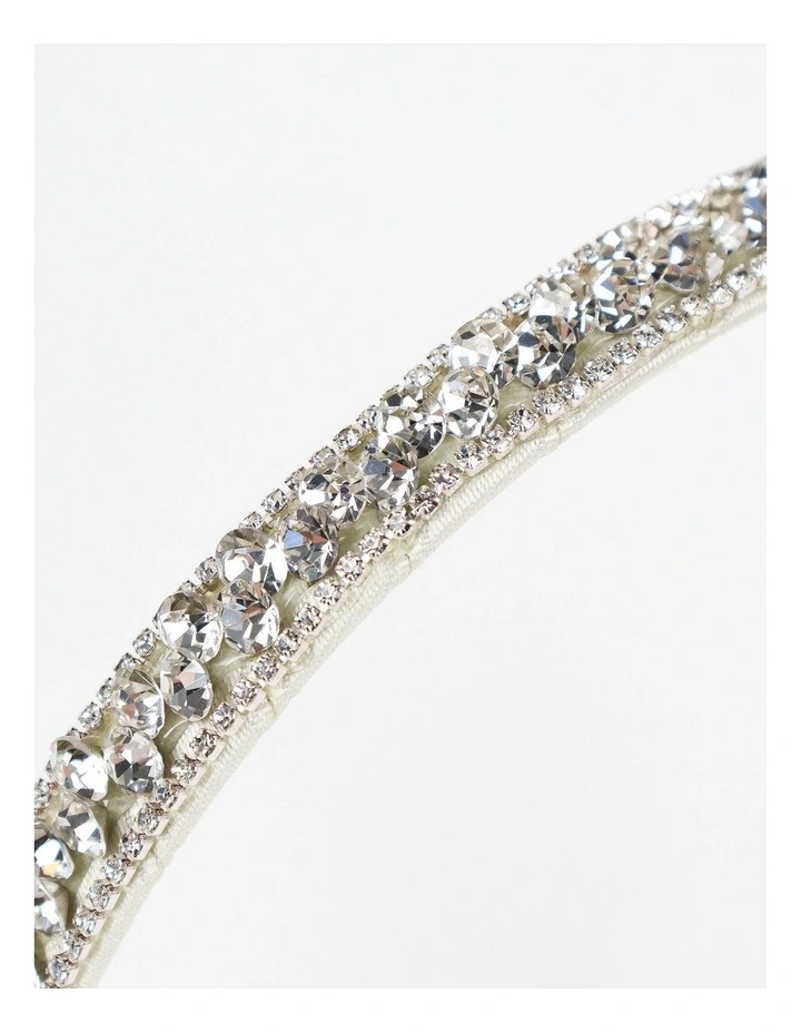 Olivia Crystal Headband in Silver image 2