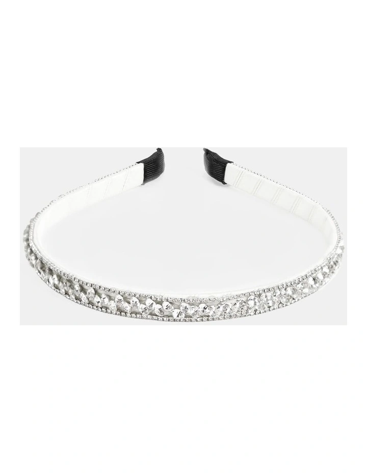 Olivia Crystal Headband in Silver image 3