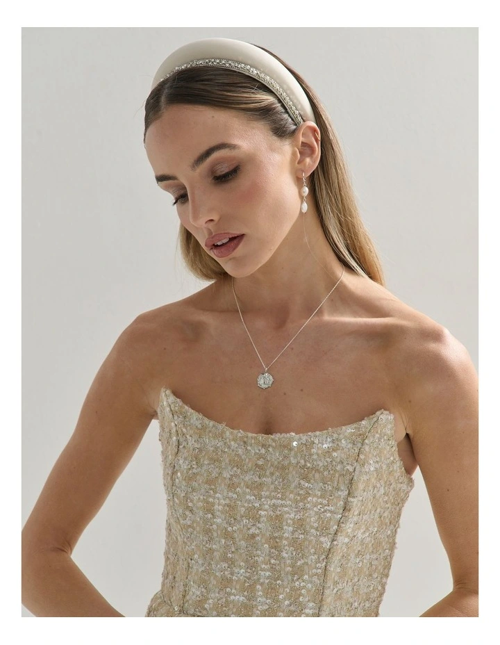 Olivia Crystal Headband in Silver image 4