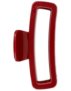 Ruby Square Hair Claw Clip in Red