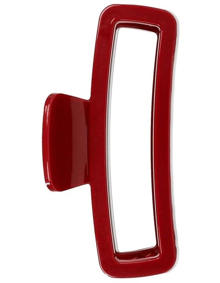 Ruby Square Hair Claw Clip in Red image 1