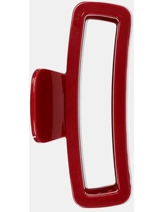 Ruby Square Hair Claw Clip in Red
