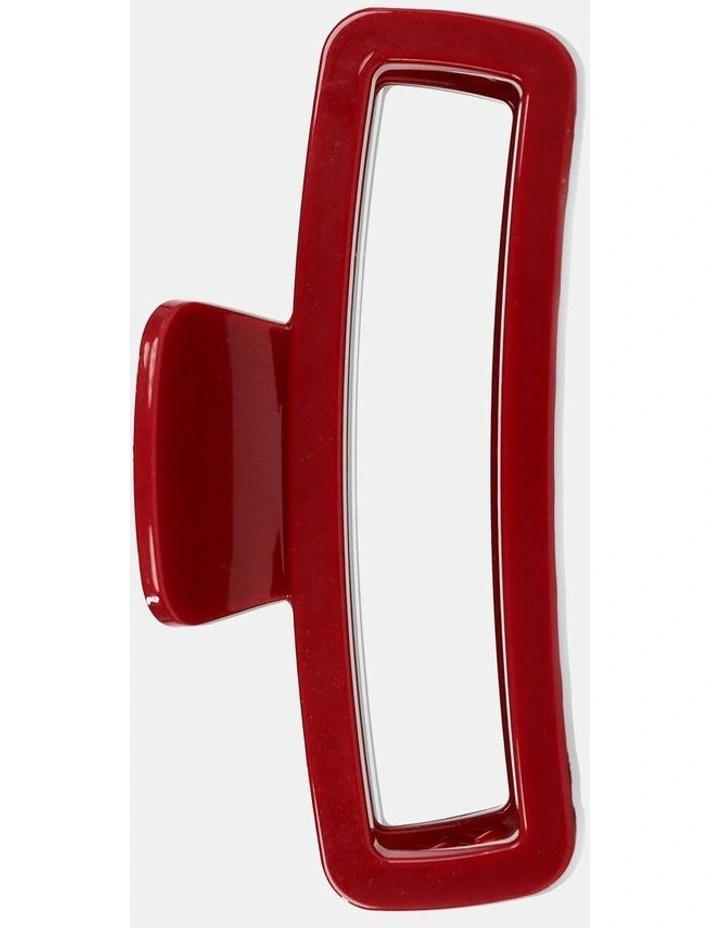 Ruby Square Hair Claw Clip in Red image 1