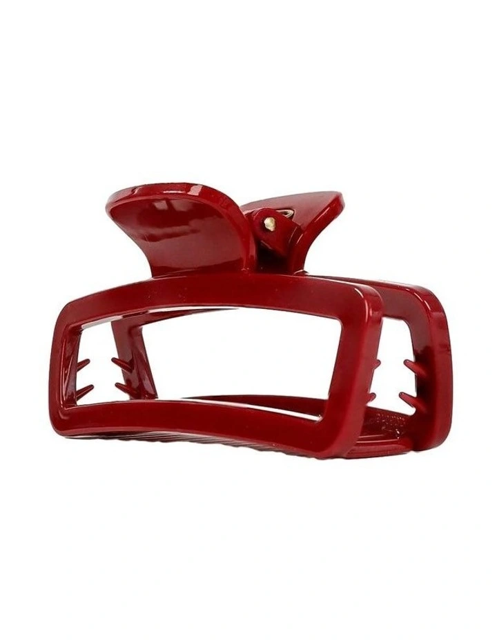 Ruby Square Hair Claw Clip in Red image 2