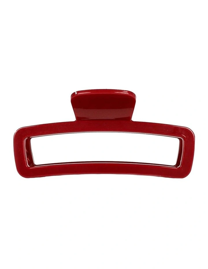 Ruby Square Hair Claw Clip in Red image 3