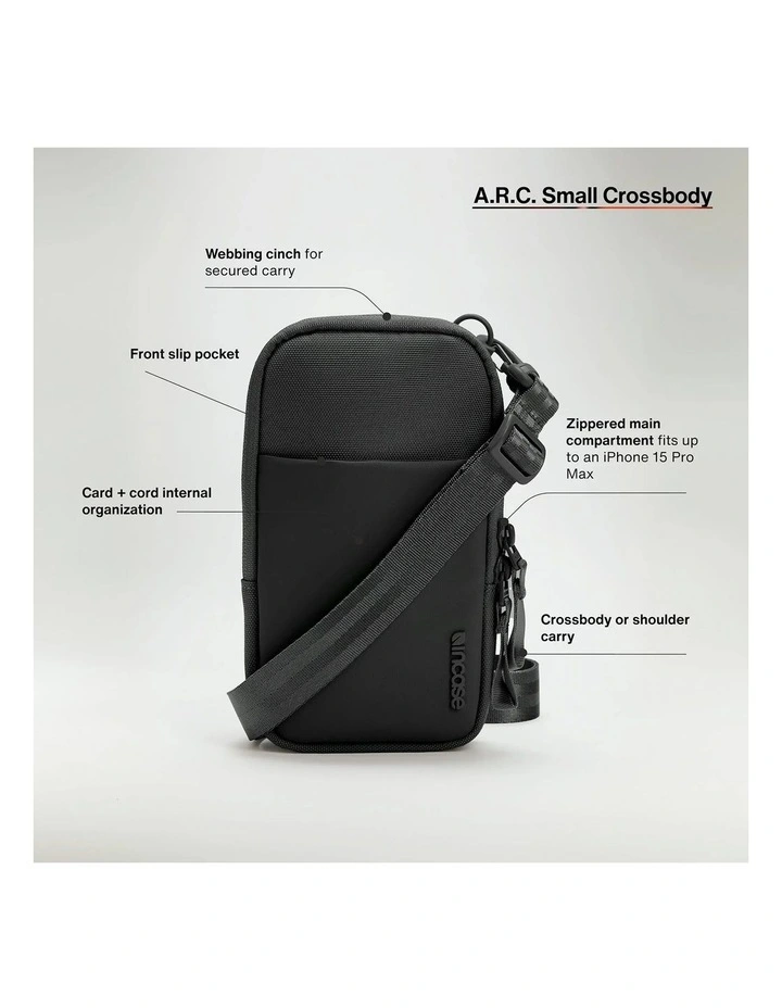 A.R.C Small Crossbody Bag INCO400721-BLK in Black image 6