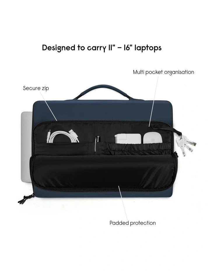 Gaston Luga Dash Protective Cushion Slim Briefcase for 15/16 Laptop - Dark Blue image 3